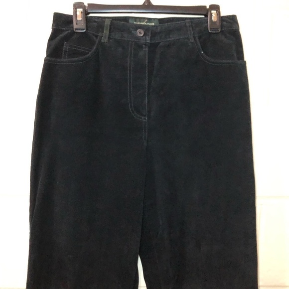 Bushwacker Black Genuine Leather Dress Pants Size 10 - Picture 2 of 9